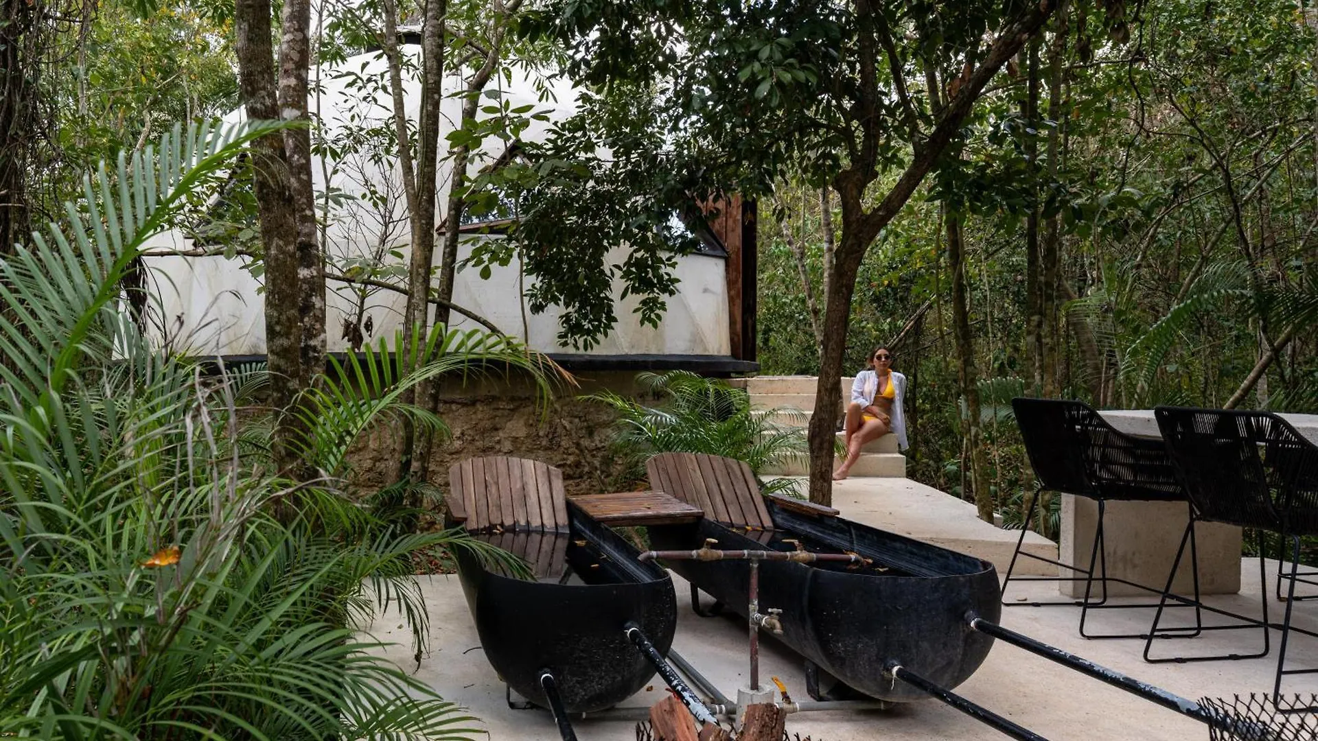 Campsite Glass House Puerto Morelos Mexico